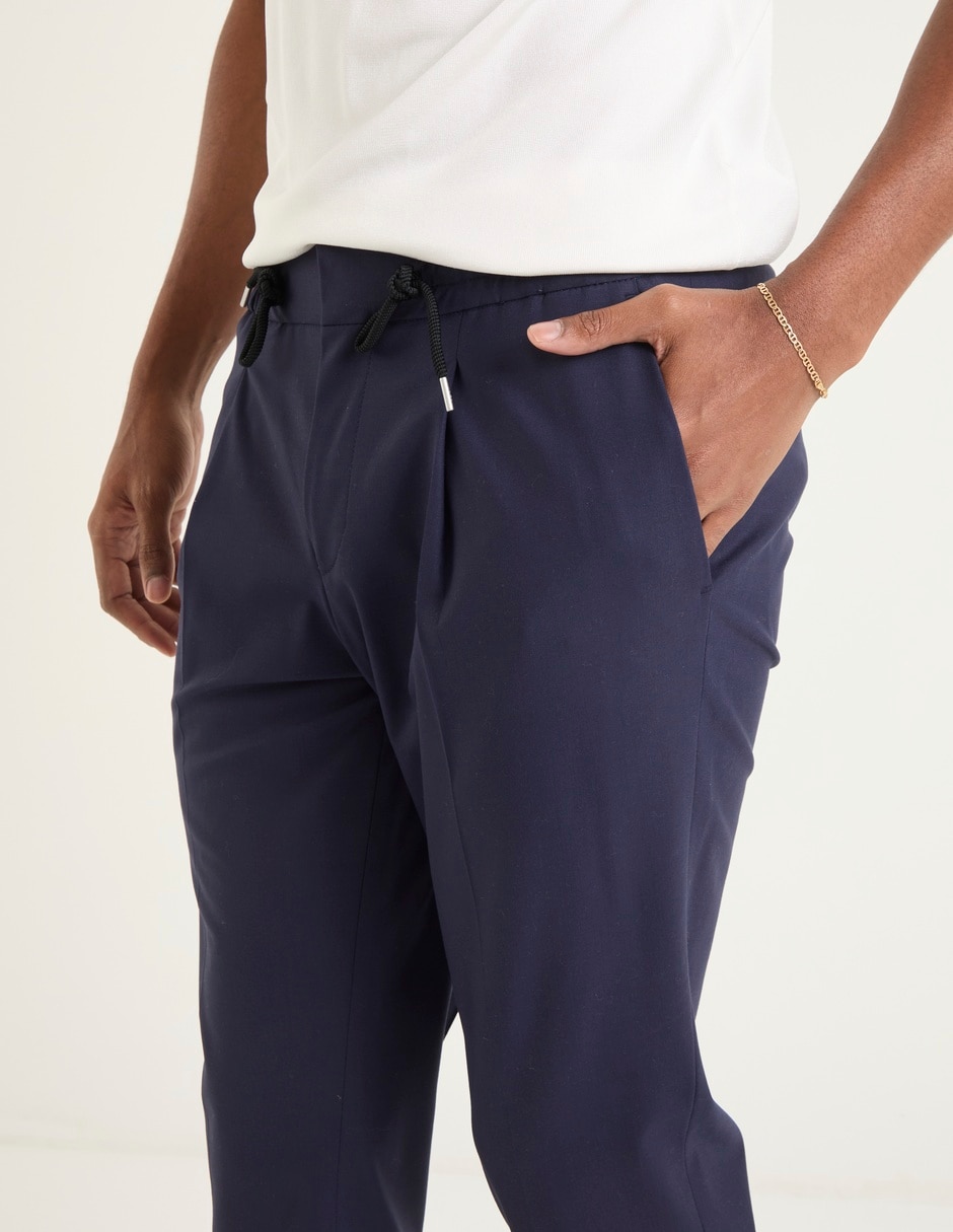 Pantalón técnico slim Hugo de lana para hombre