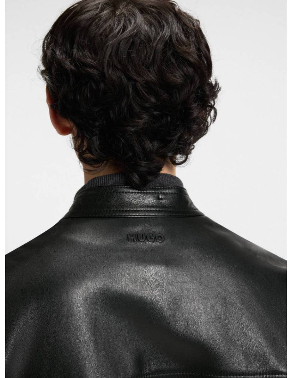 Chamarra para motociclista de piel para hombre 5
