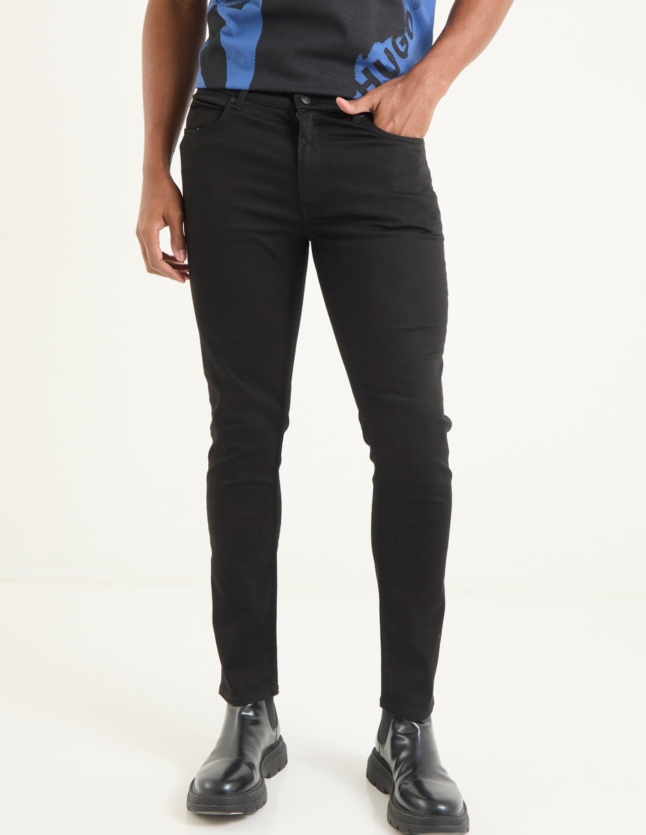 Jeans super skinny lavado obscuro para hombre