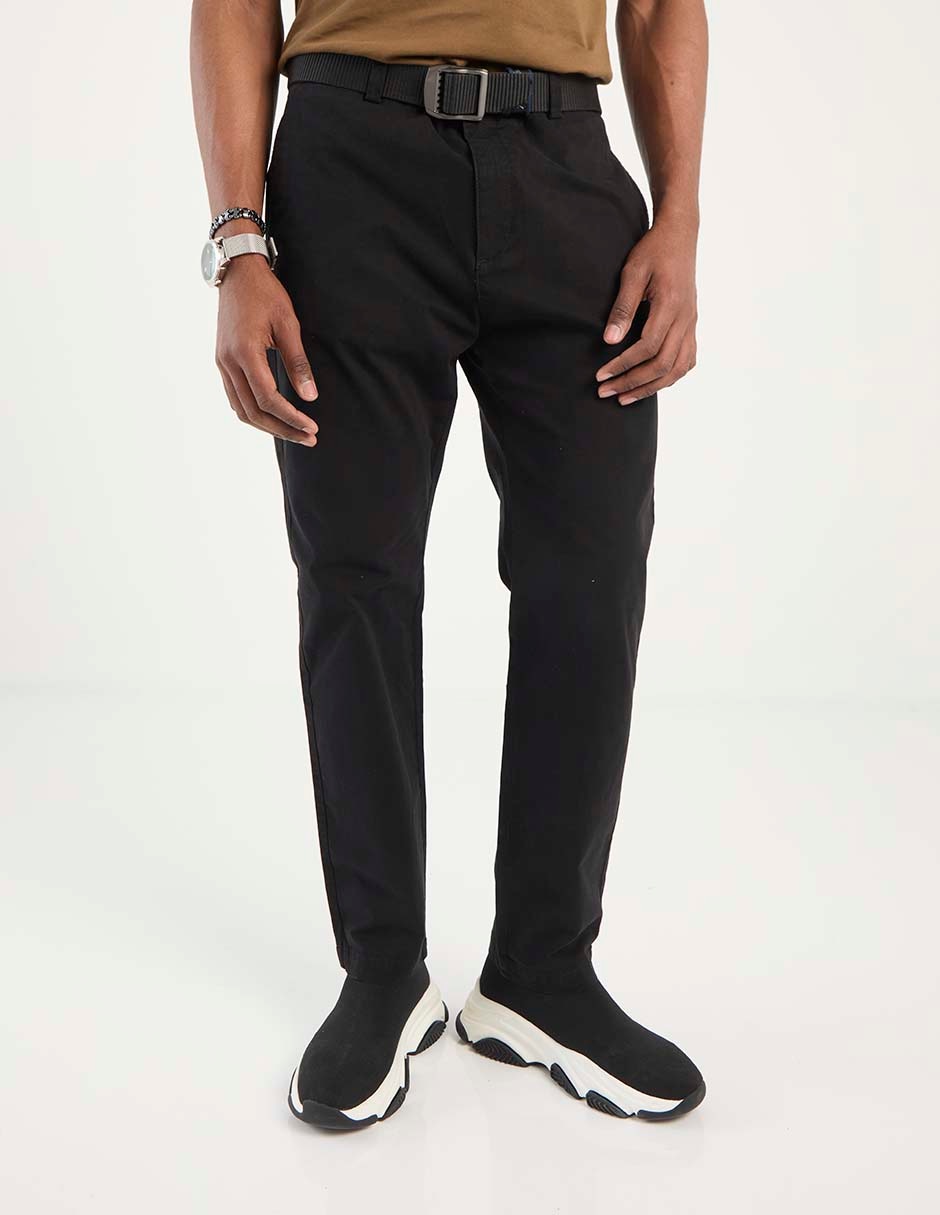 Pantalón chino slim de algodón para hombre