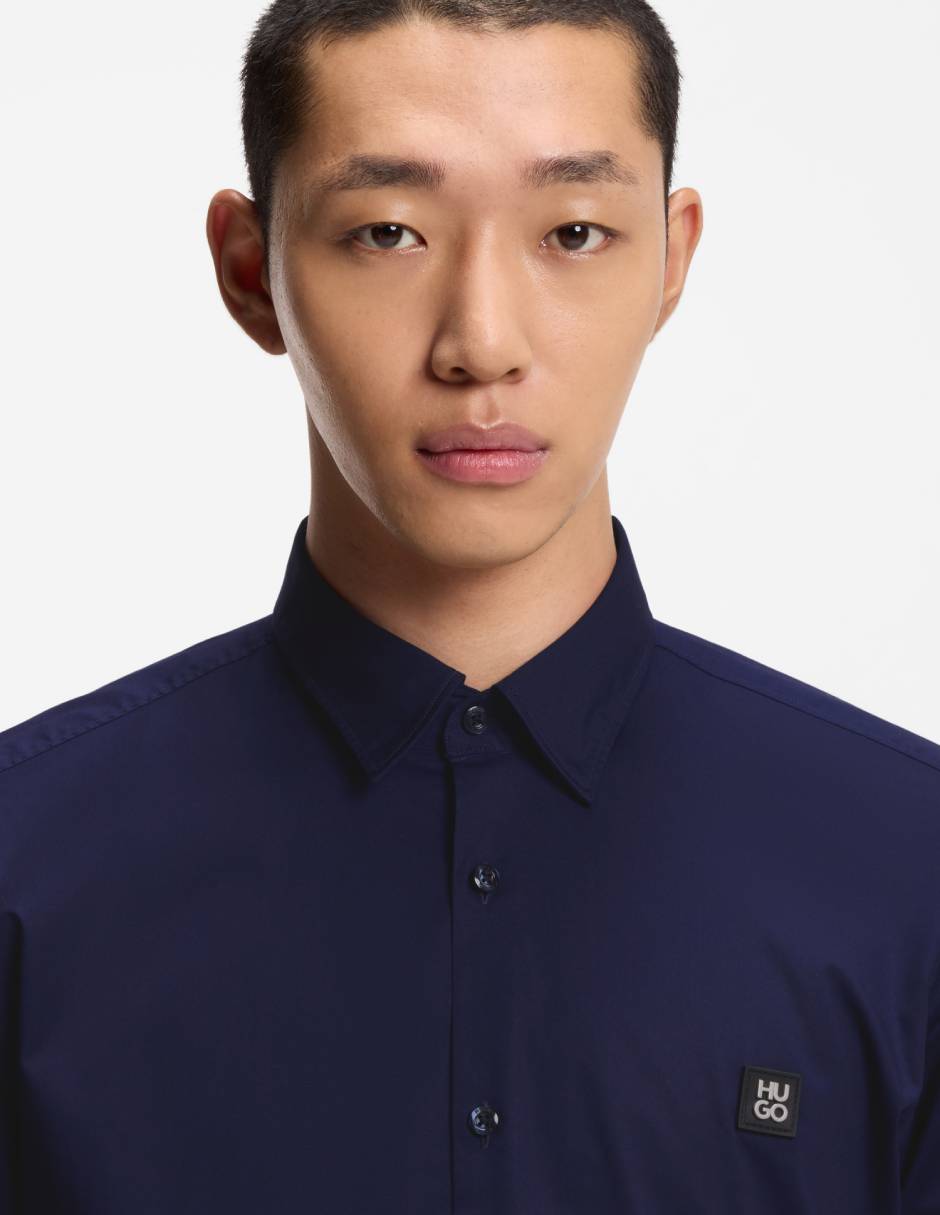 Camisa casual de algodón manga larga para hombre