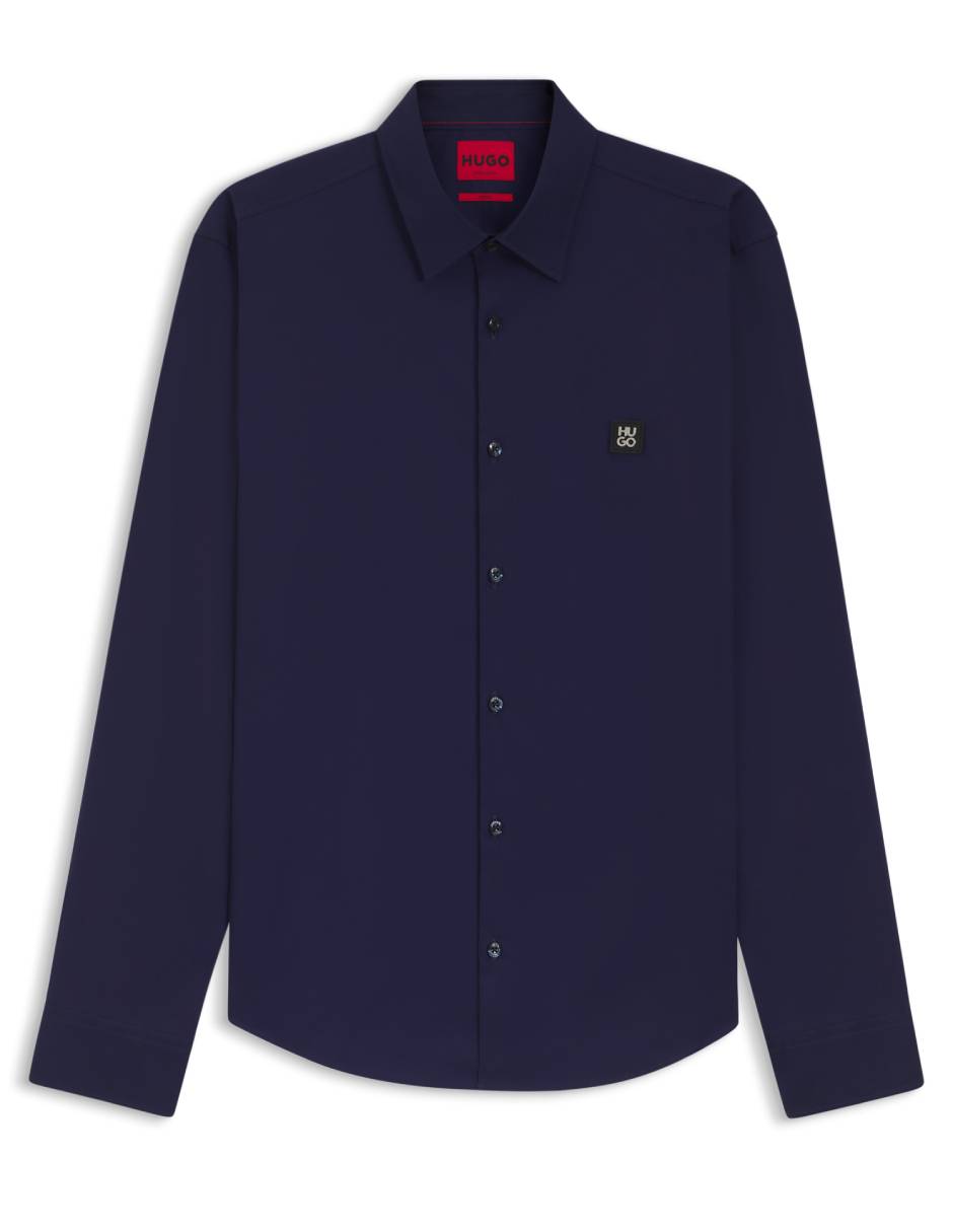 Camisa casual de algodón manga larga para hombre 6