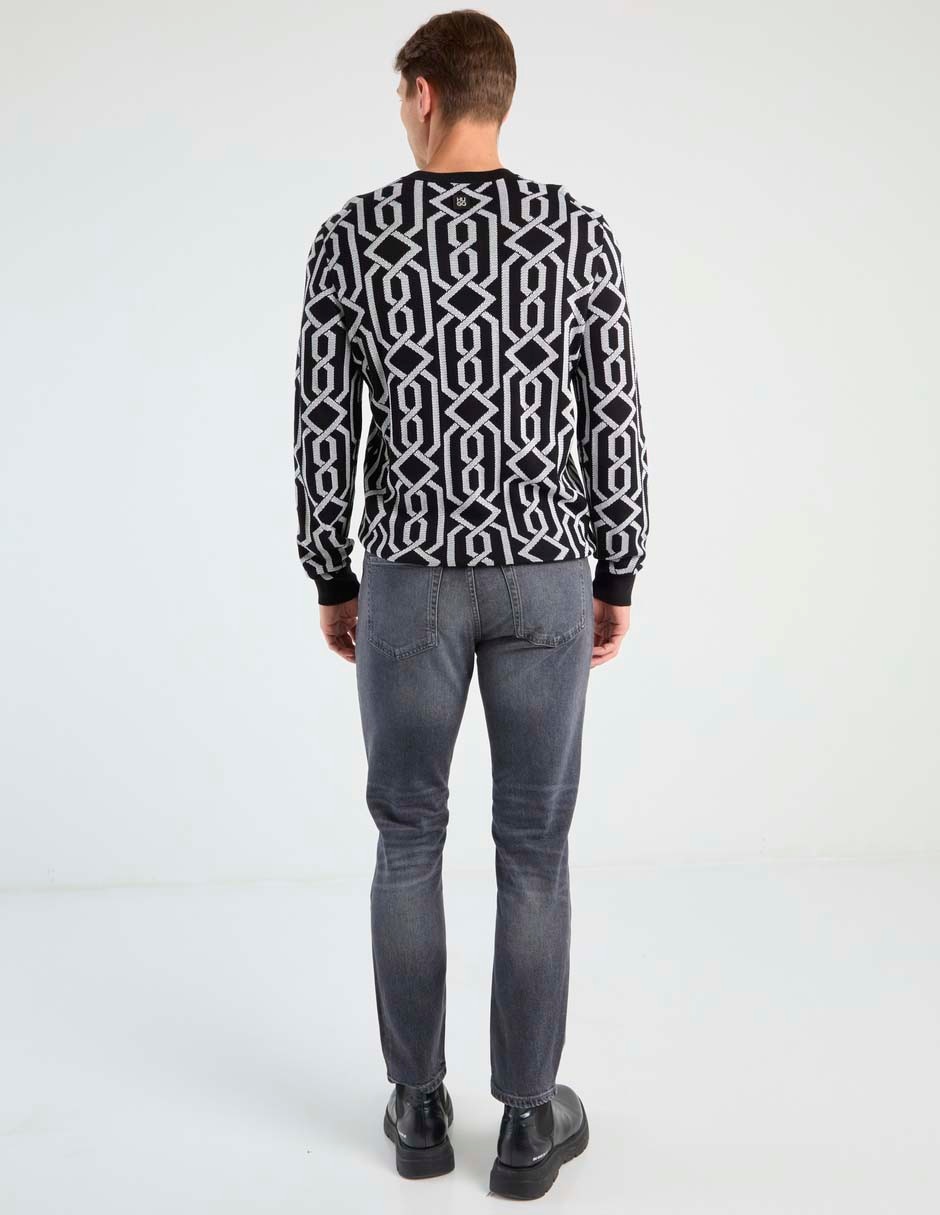 Jeans straight Hugo lavado obscuro para hombre