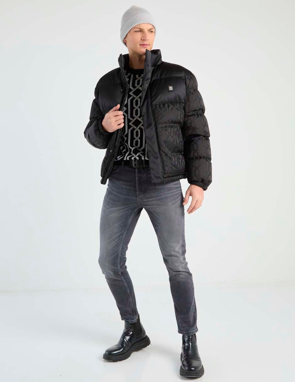 Jeans straight Hugo lavado obscuro para hombre