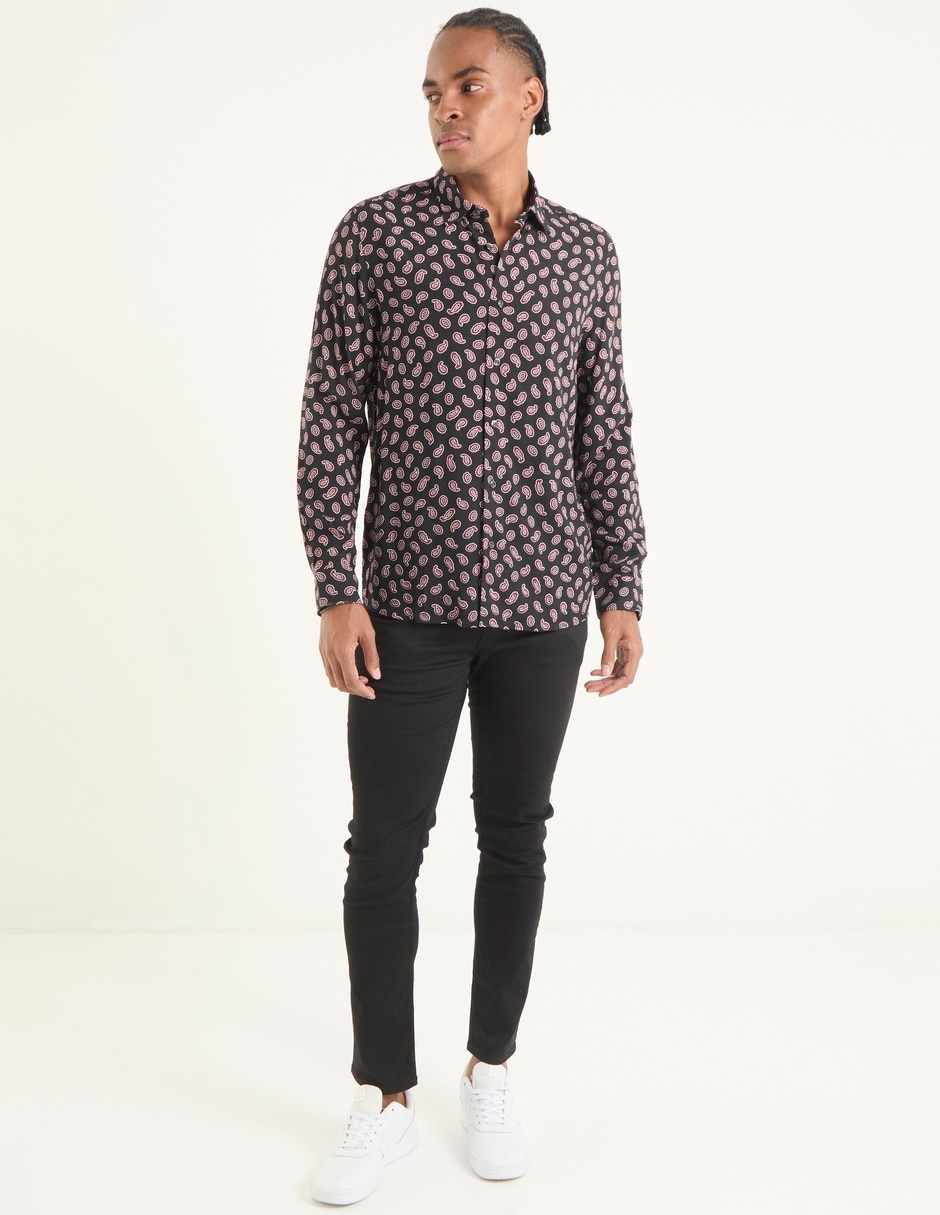 Camisa casual Hugo manga larga para hombre