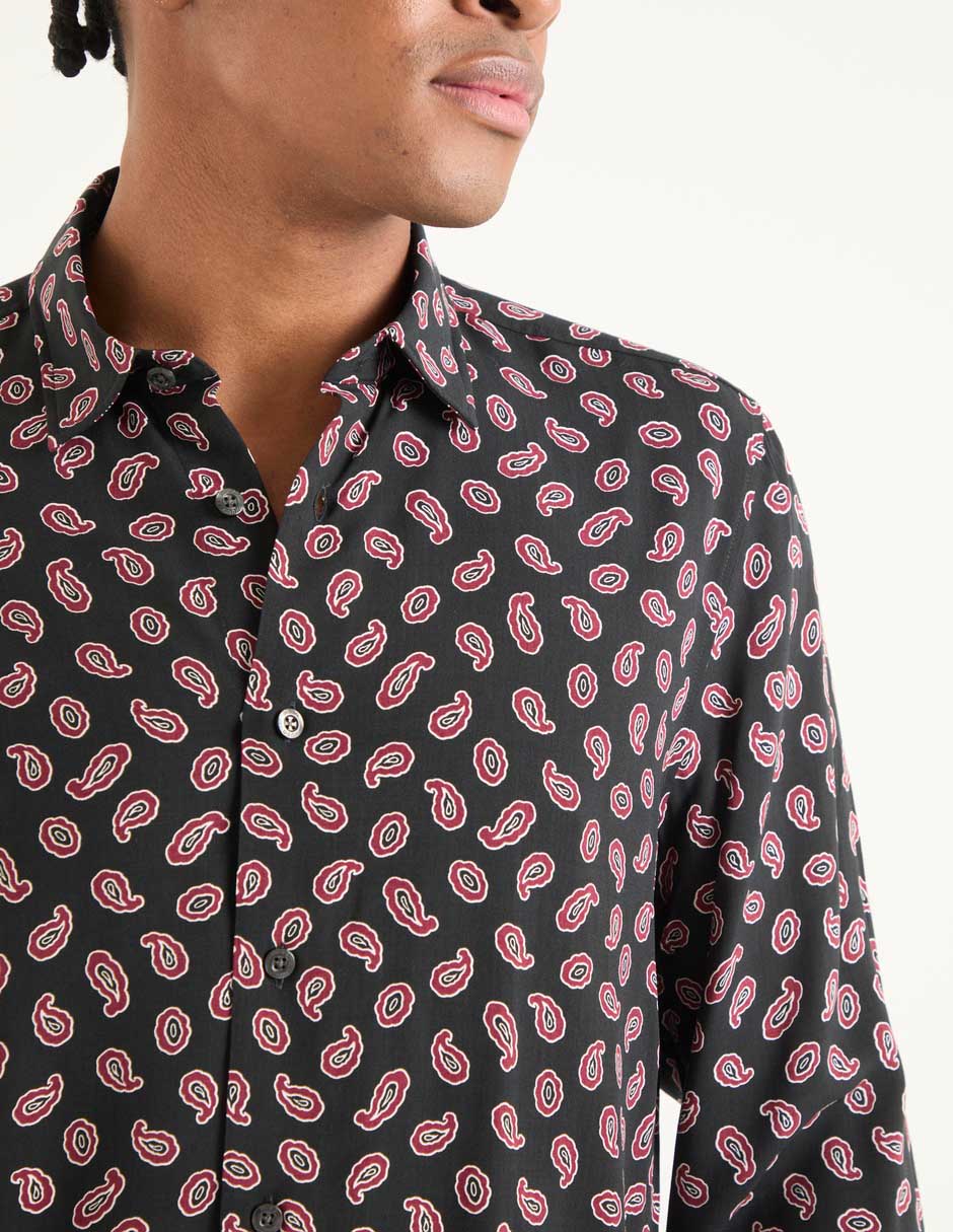 Camisa casual Hugo manga larga para hombre