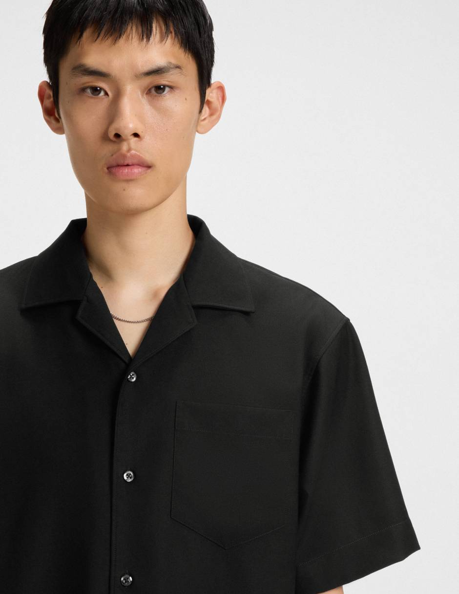 Camisa casual de lana manga corta para hombre 3