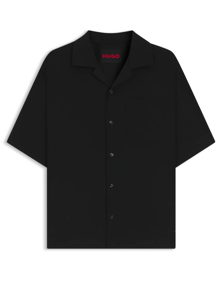 Camisa casual de lana manga corta para hombre 5