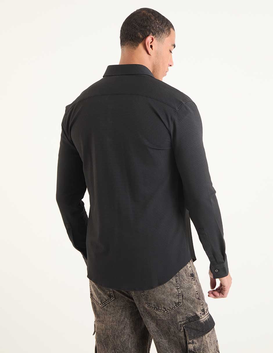Camisa de vestir manga larga para hombre 4