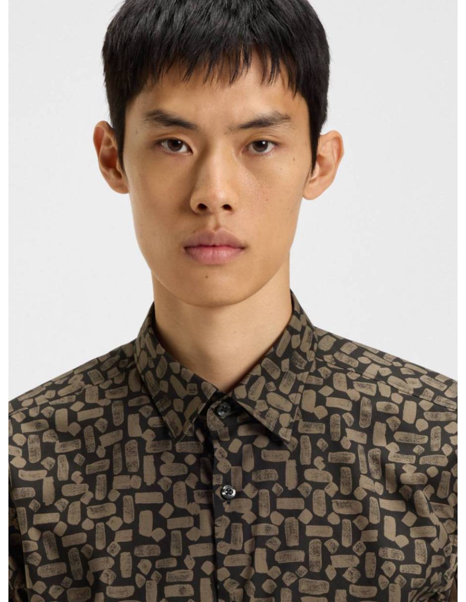 Camisa casual de algodón manga larga para hombre 4