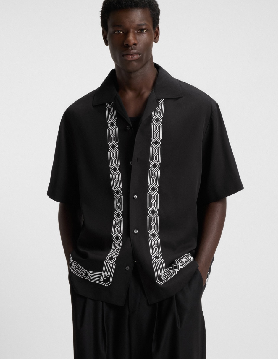 Camisa casual manga corta para hombre
