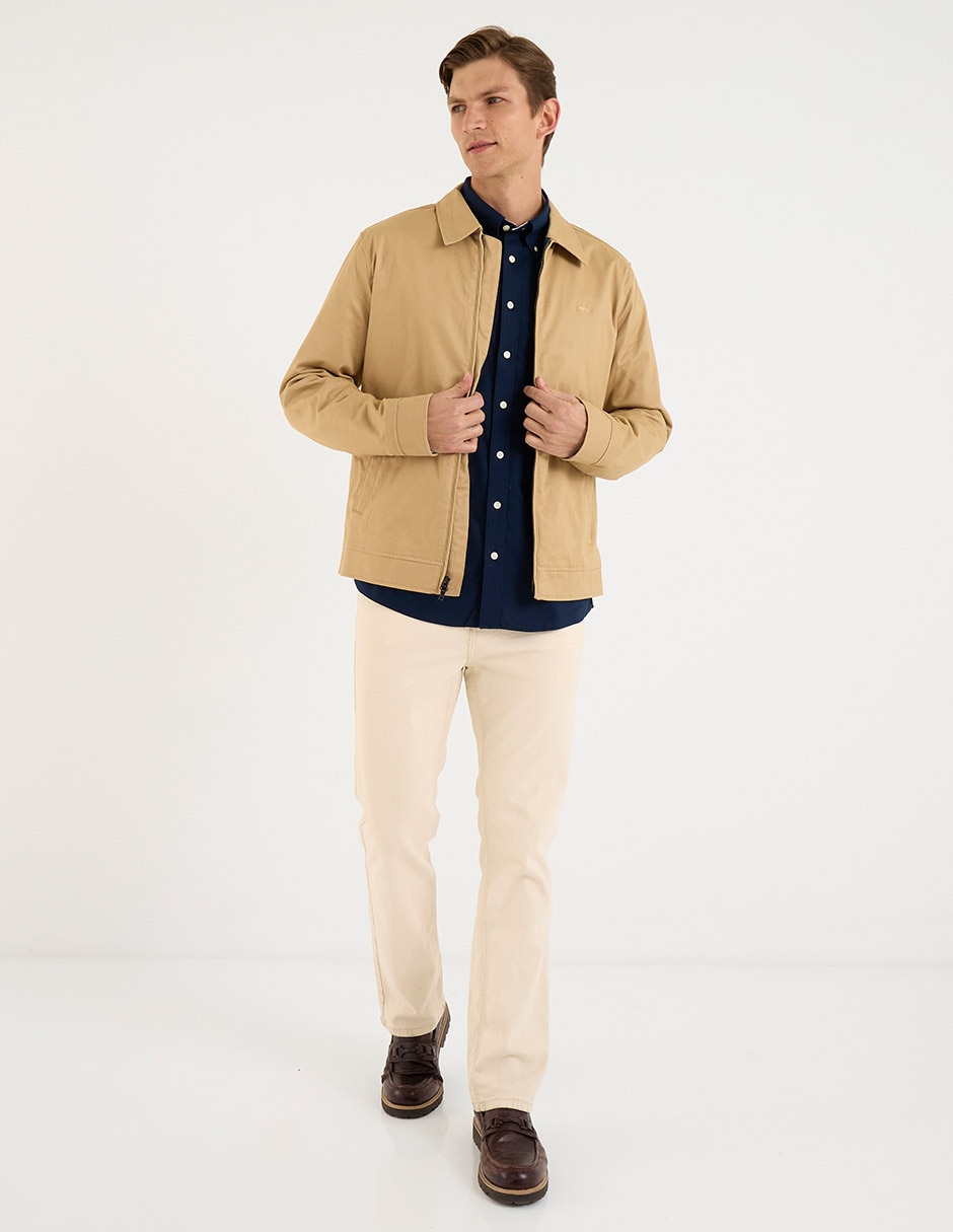 Chamarra bomber Brooks Brothers de algodón con bolsillos para hombre