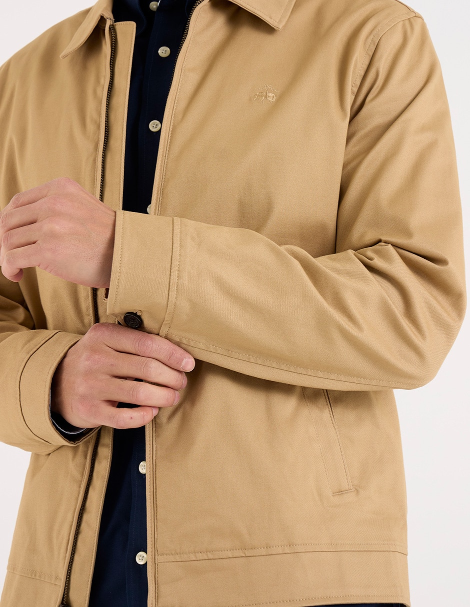 Chamarra bomber Brooks Brothers de algodón con bolsillos para hombre