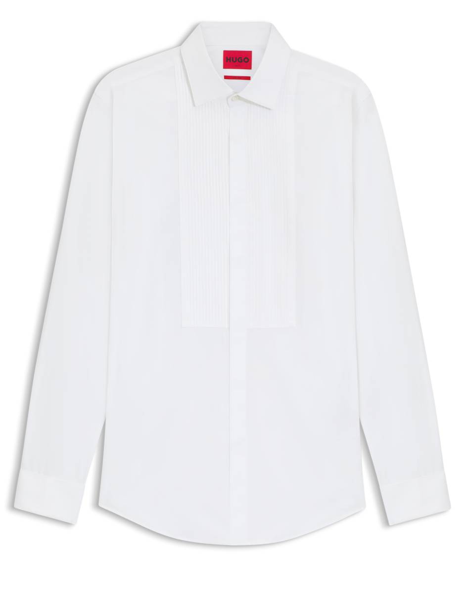 Camisa de vestir Hugo de algodón manga larga para hombre