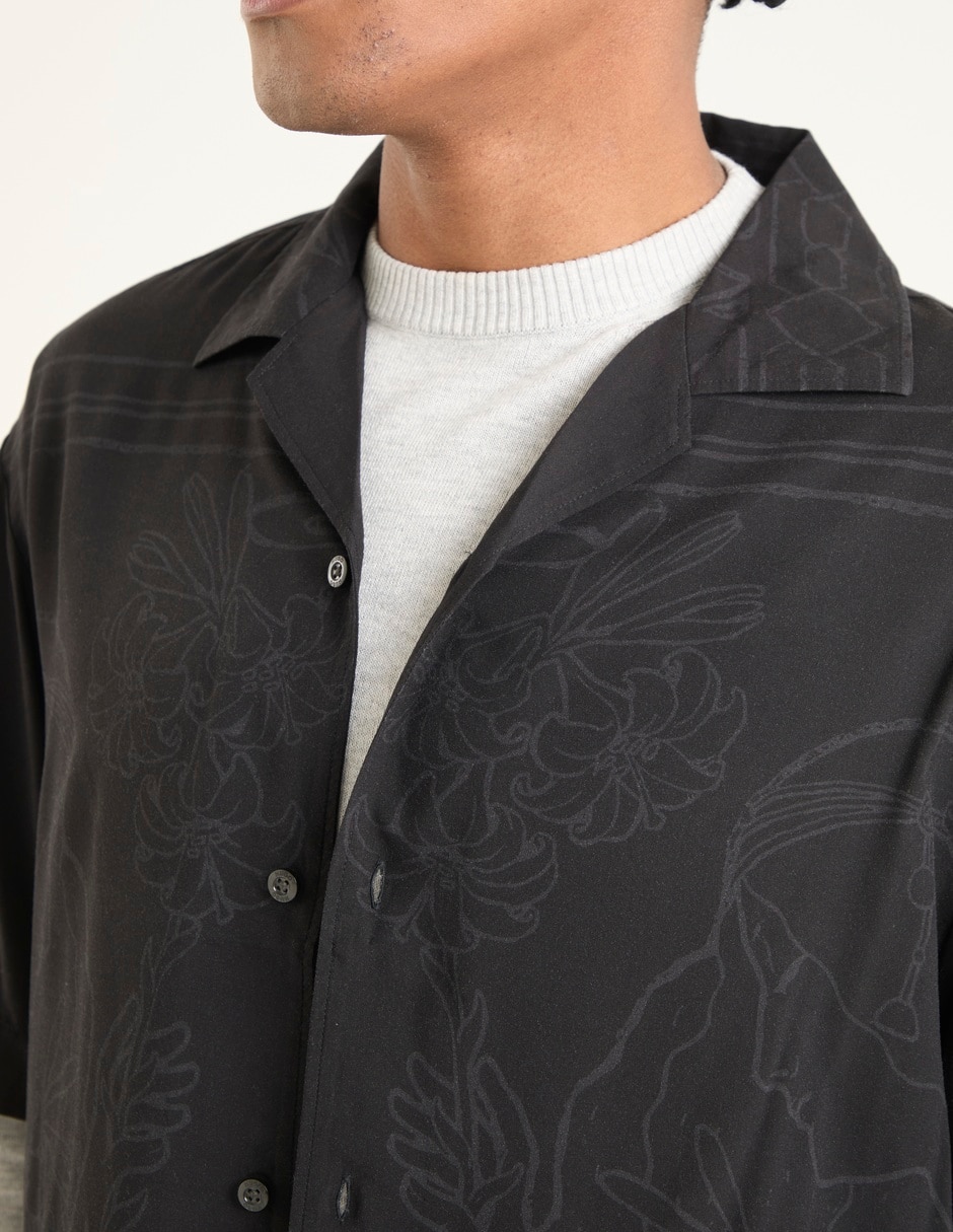 Sobrecamisa casual Hugo manga corta para hombre