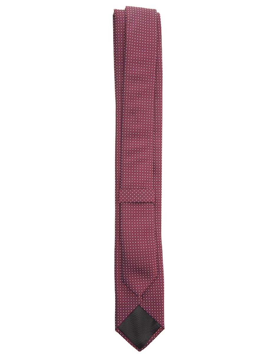 Corbata slim de seda estampado microprint para hombre