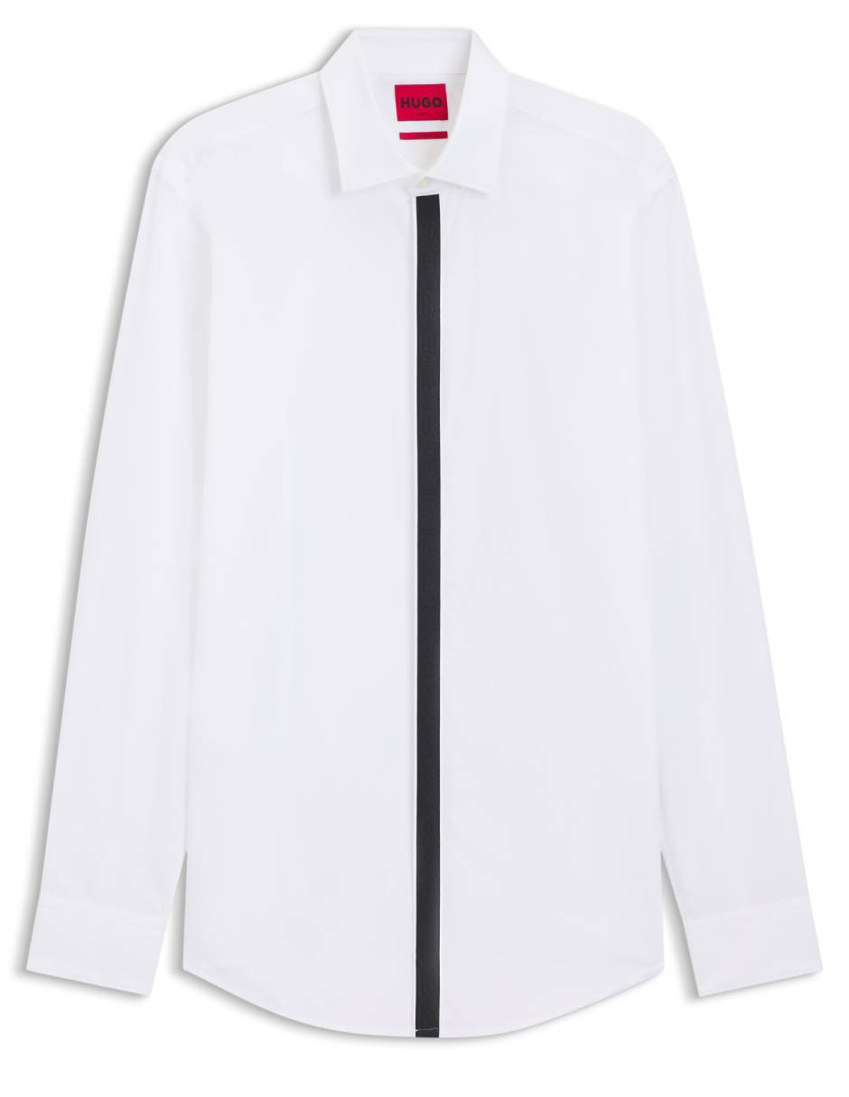 Camisa casual de algodón manga larga para hombre 6
