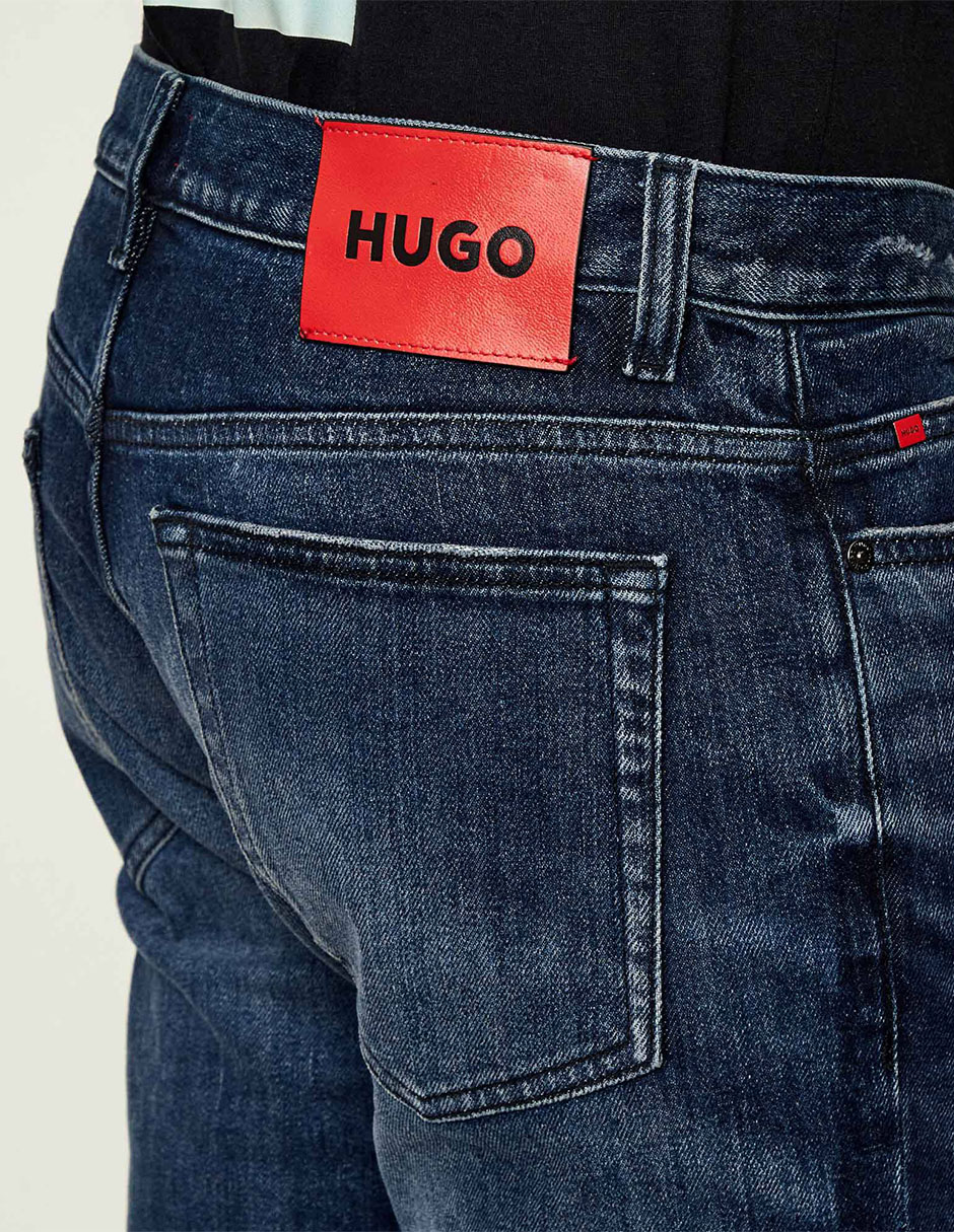 Jeans slim lavado stone wash para hombre 5