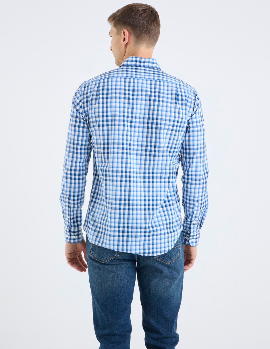 Camisa casual de algodón manga larga para hombre 4