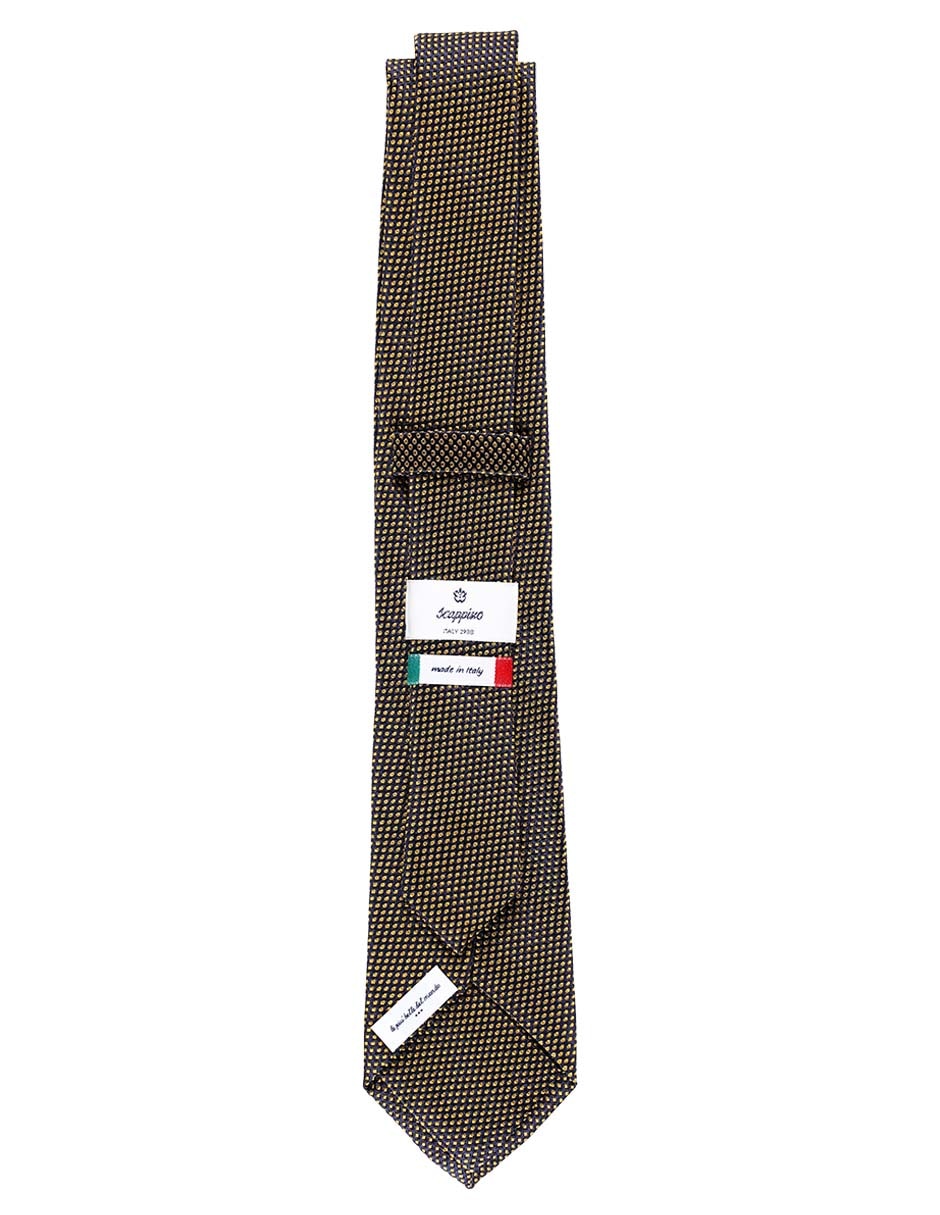 Corbata Scappino regular de seda estampado rombos para hombre