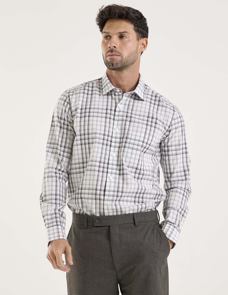 Camisa casual de algodón manga larga para hombre Camisa casual de algodón manga larga para hombre
