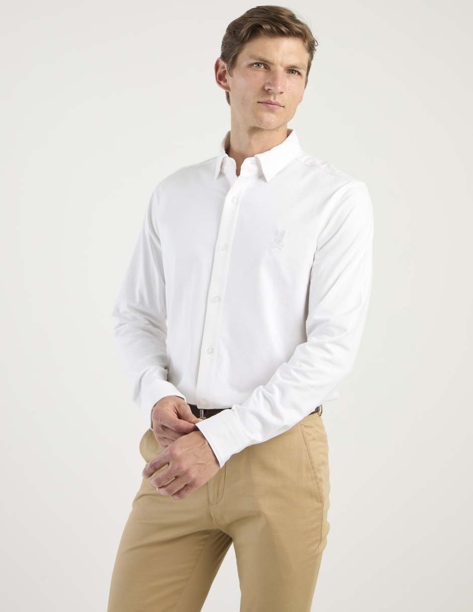 Camisa casual de algodón manga larga para hombre 1
