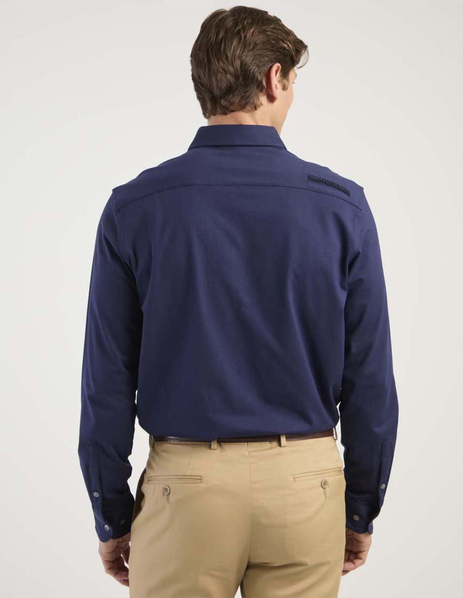 Camisa casual de algodón manga larga para hombre