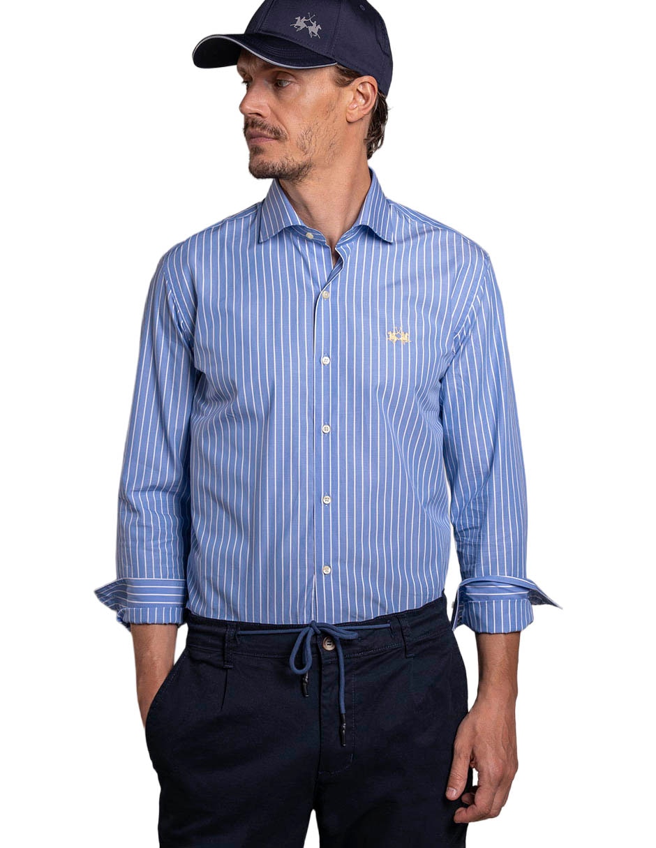 Camisa casual manga larga para hombre