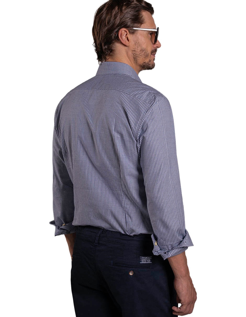 Camisa casual manga larga para hombre 7
