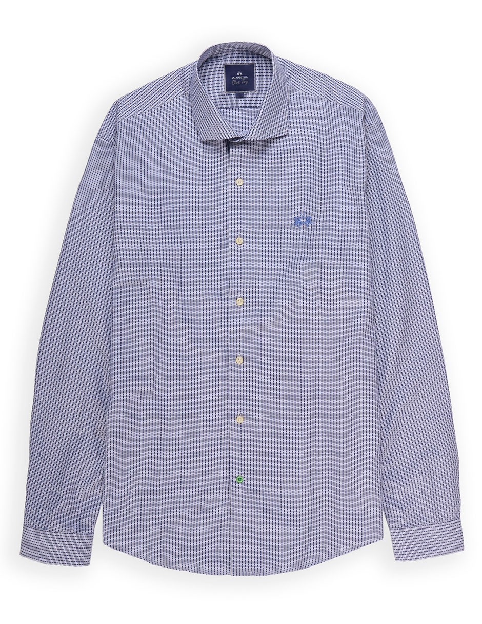 Camisa casual manga larga para hombre 8