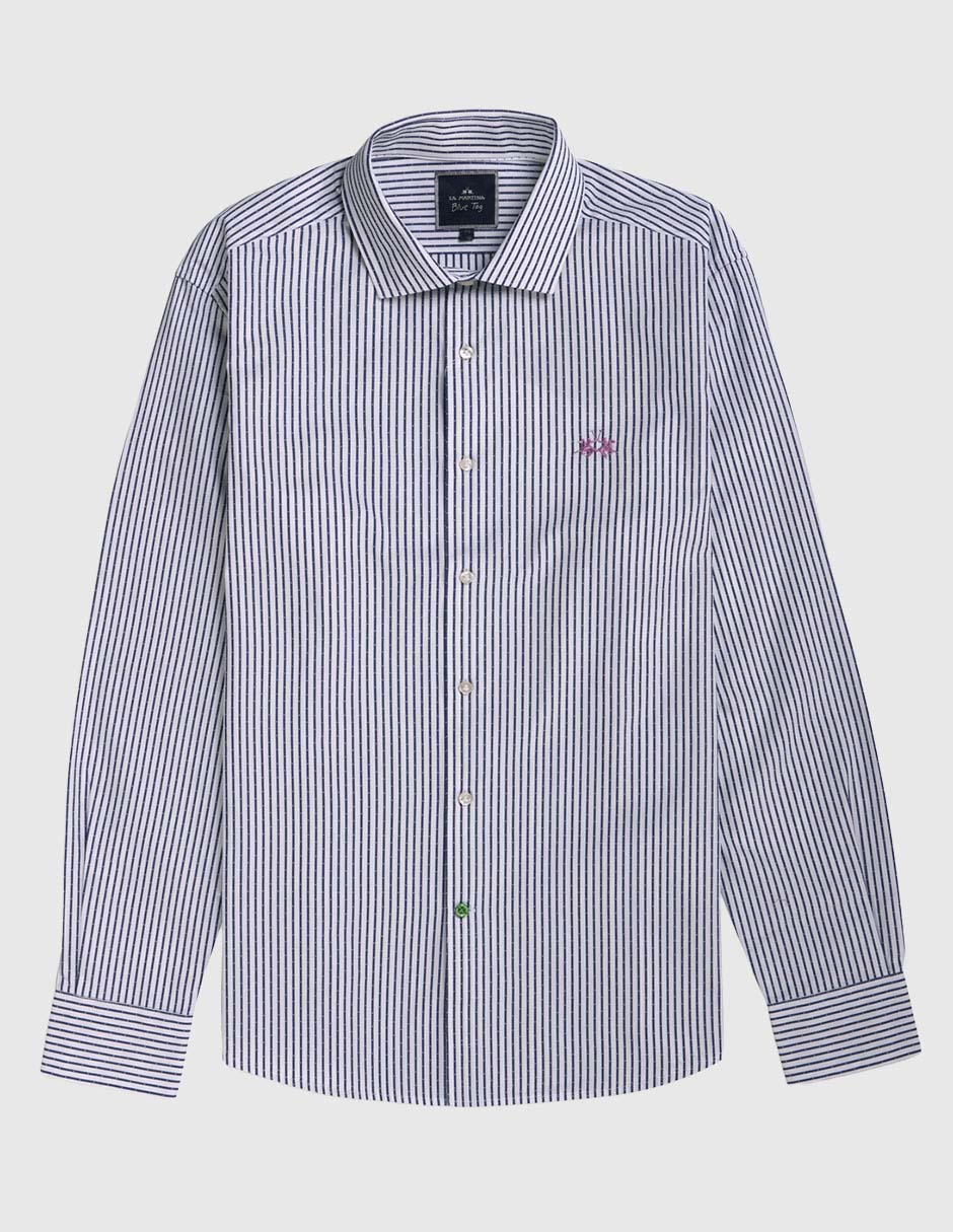 Camisa casual de algodón manga larga para hombre 9
