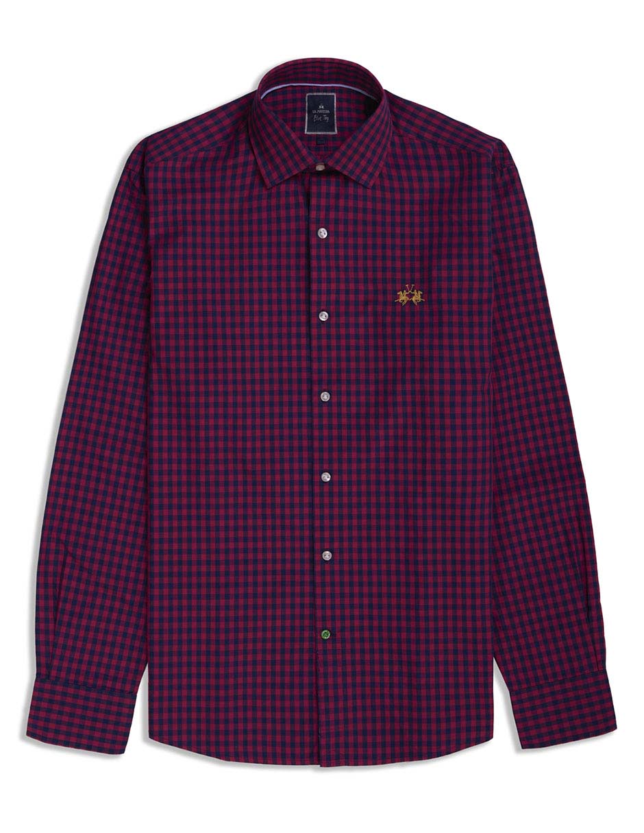 Camisa casual La Martina de algodón manga larga para hombre