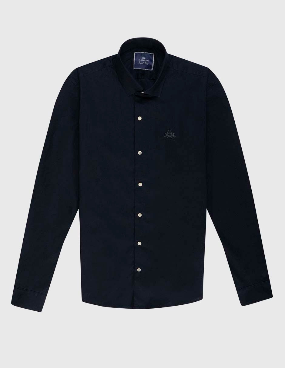 Camisa business casual de algodón manga larga para hombre 3