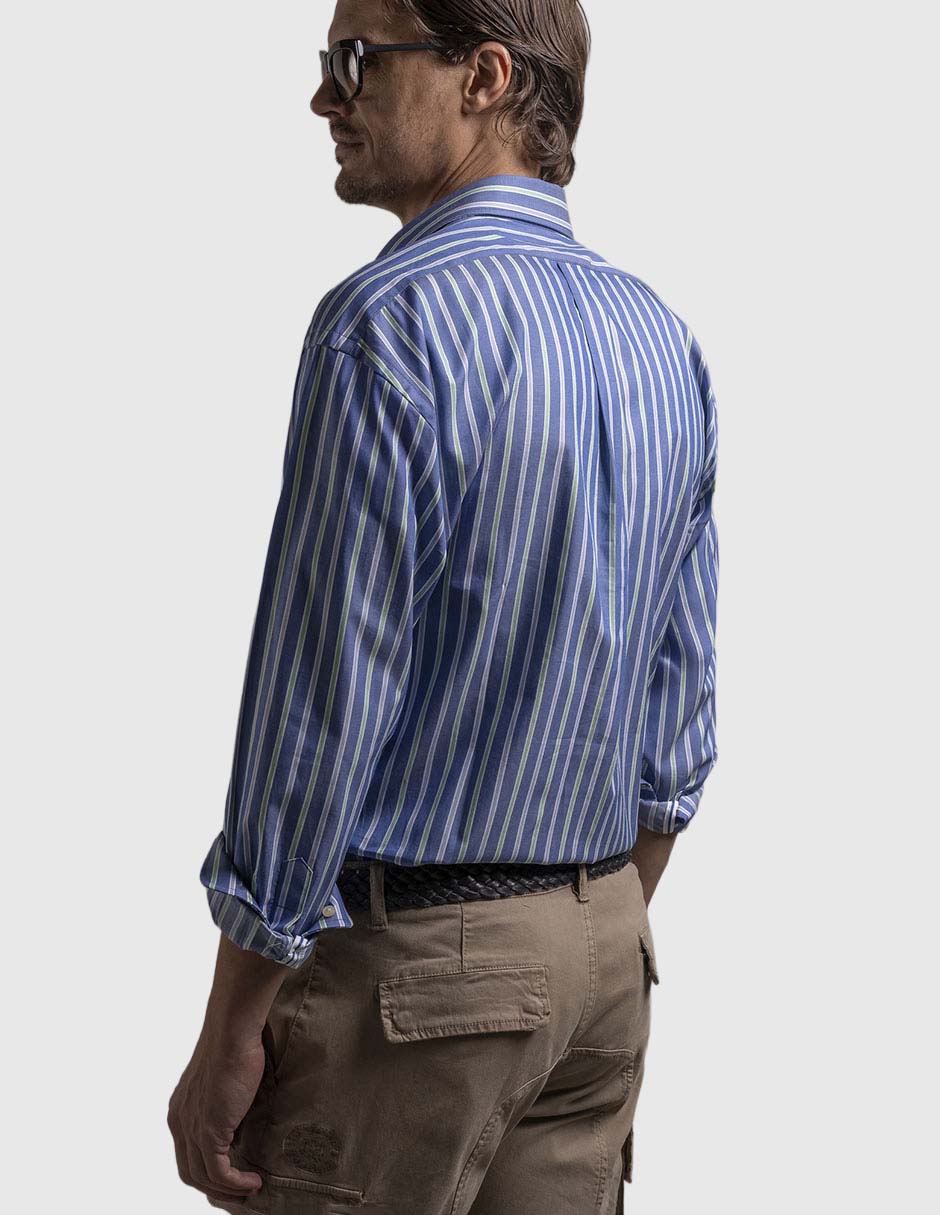 Camisa casual manga larga para hombre 6