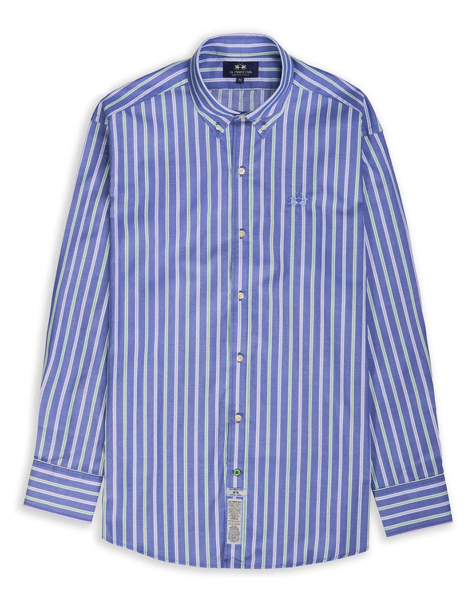 Camisa casual manga larga para hombre 9