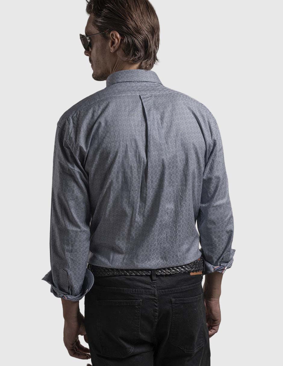 Camisa casual de algodón manga larga para hombre 6