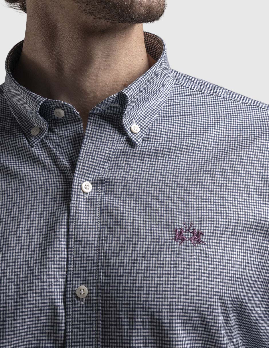 Camisa casual de algodón manga larga para hombre 8