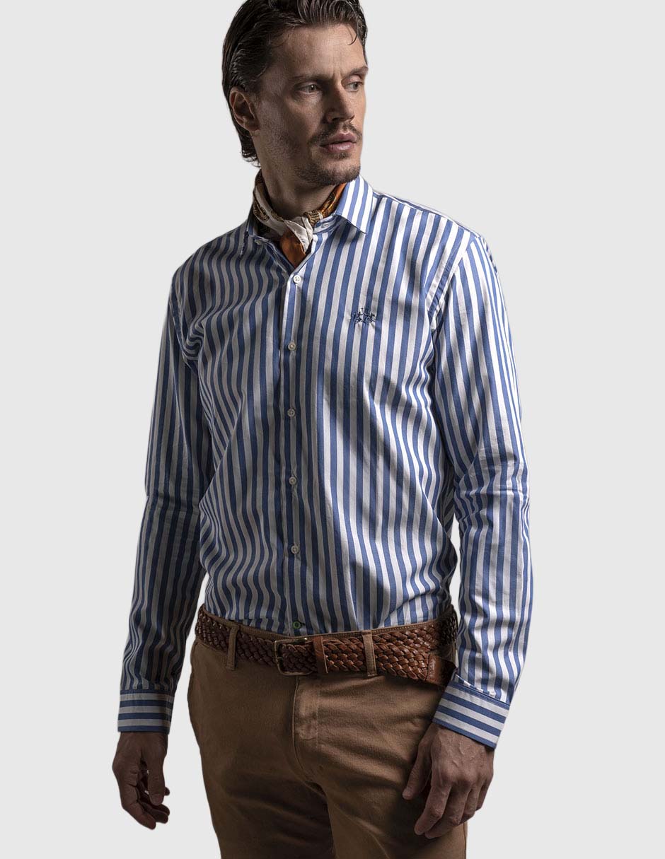 Camisa casual de algodón manga larga para hombre Camisa casual de algodón manga larga para hombre