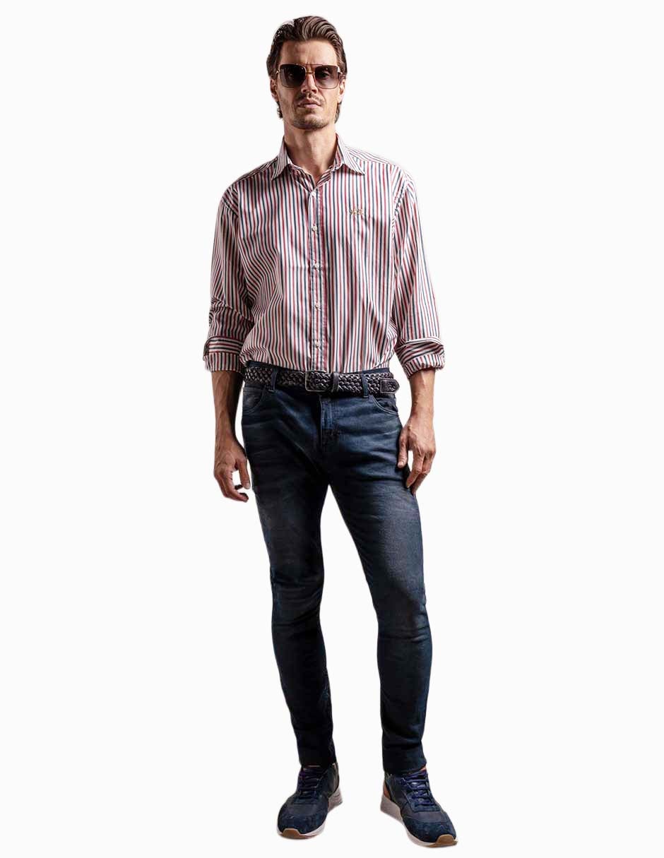 Camisa casual de algodón manga larga para hombre 4
