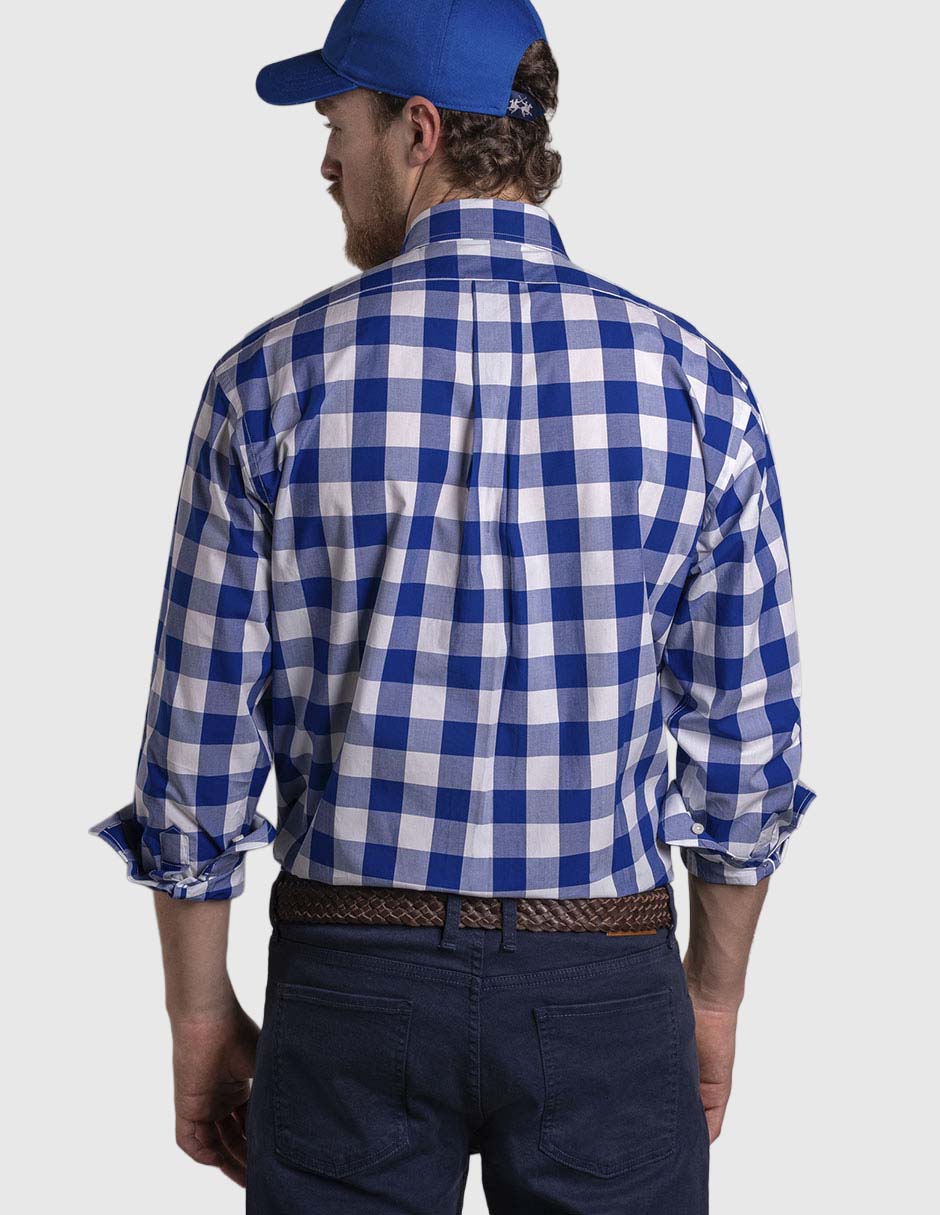 Camisa casual de algodón manga larga para hombre 2