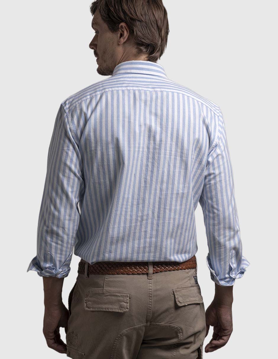 Camisa casual de algodón manga larga para hombre