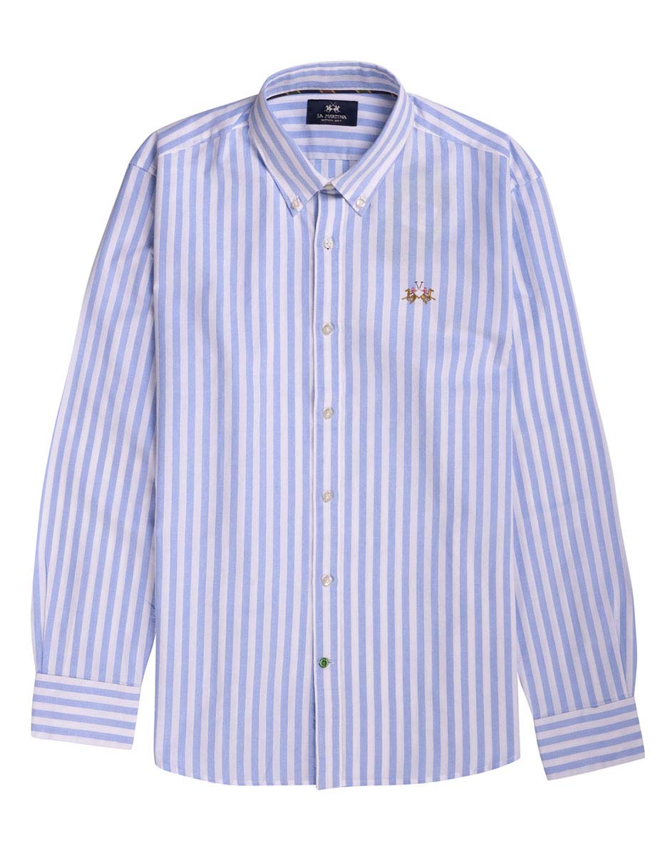 Camisa casual de algodón manga larga para hombre