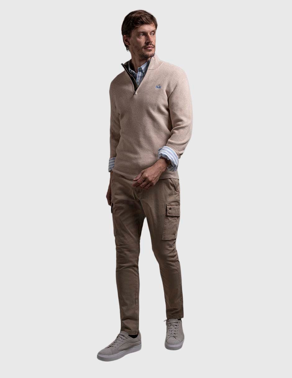Camisa casual de algodón manga larga para hombre