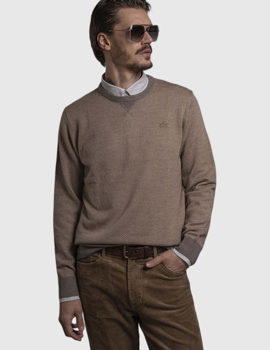 Suéter cuello redondo para hombre 1