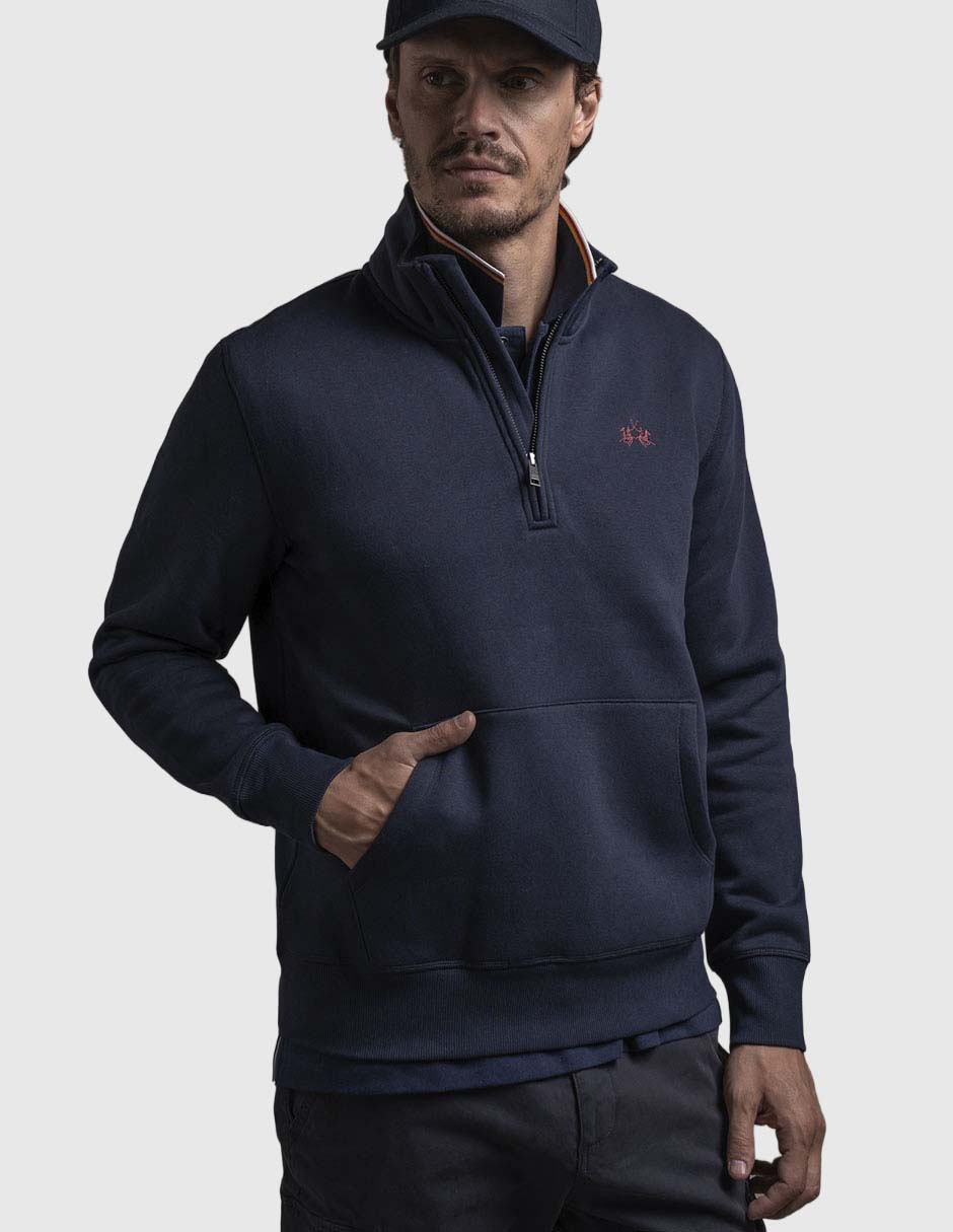 Suéter cuello con cierre para hombre
