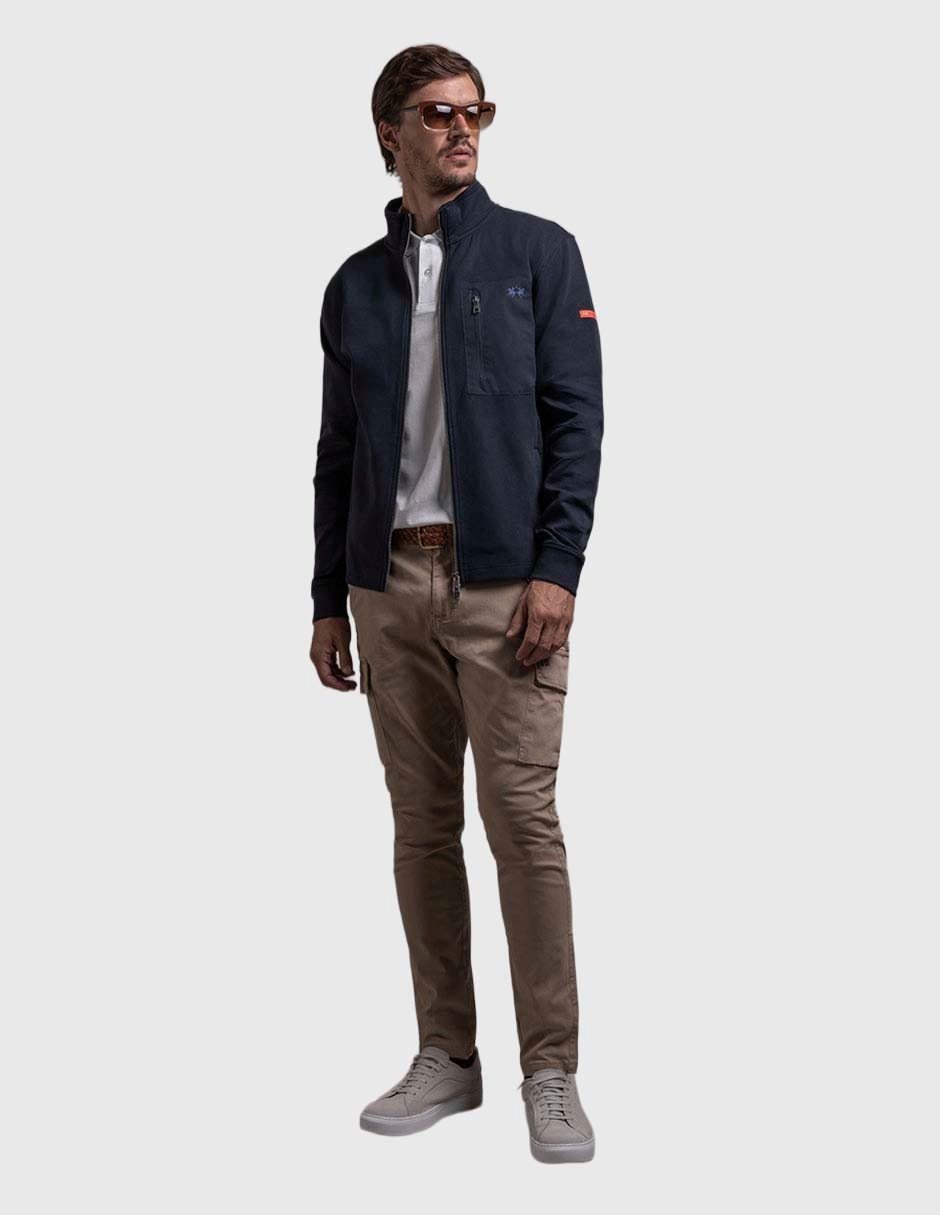 Chamarra casual con bolsillos para hombre 4