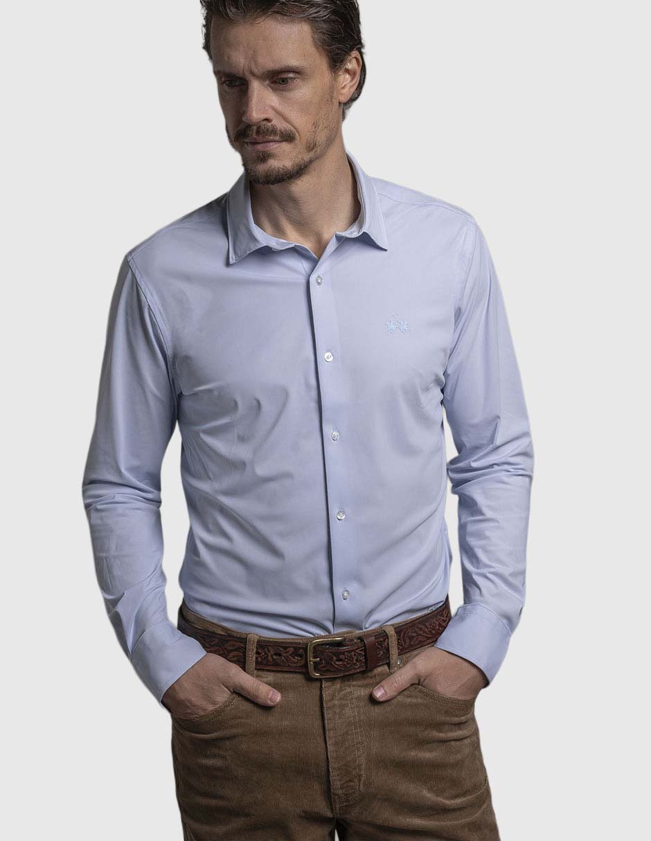 Camisa casual de algodón manga larga para hombre Camisa casual de algodón manga larga para hombre