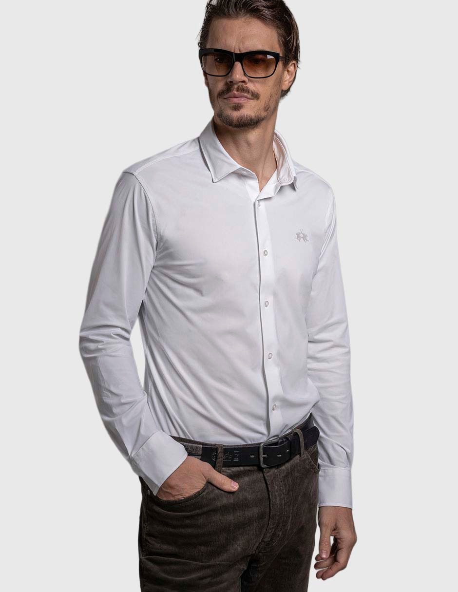 Camisa casual de algodón manga larga para hombre Camisa casual de algodón manga larga para hombre