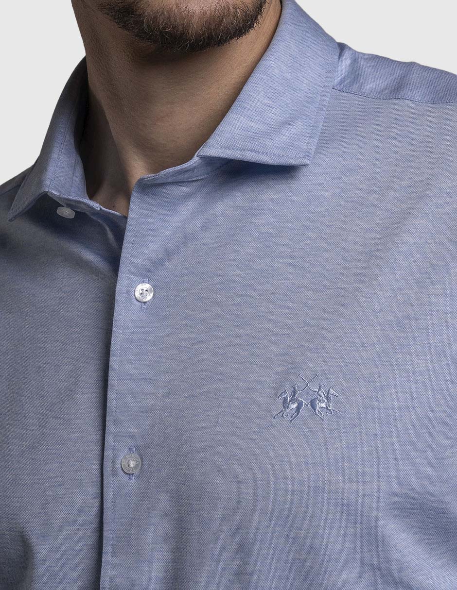 Camisa business casual de algodón manga larga para hombre 2