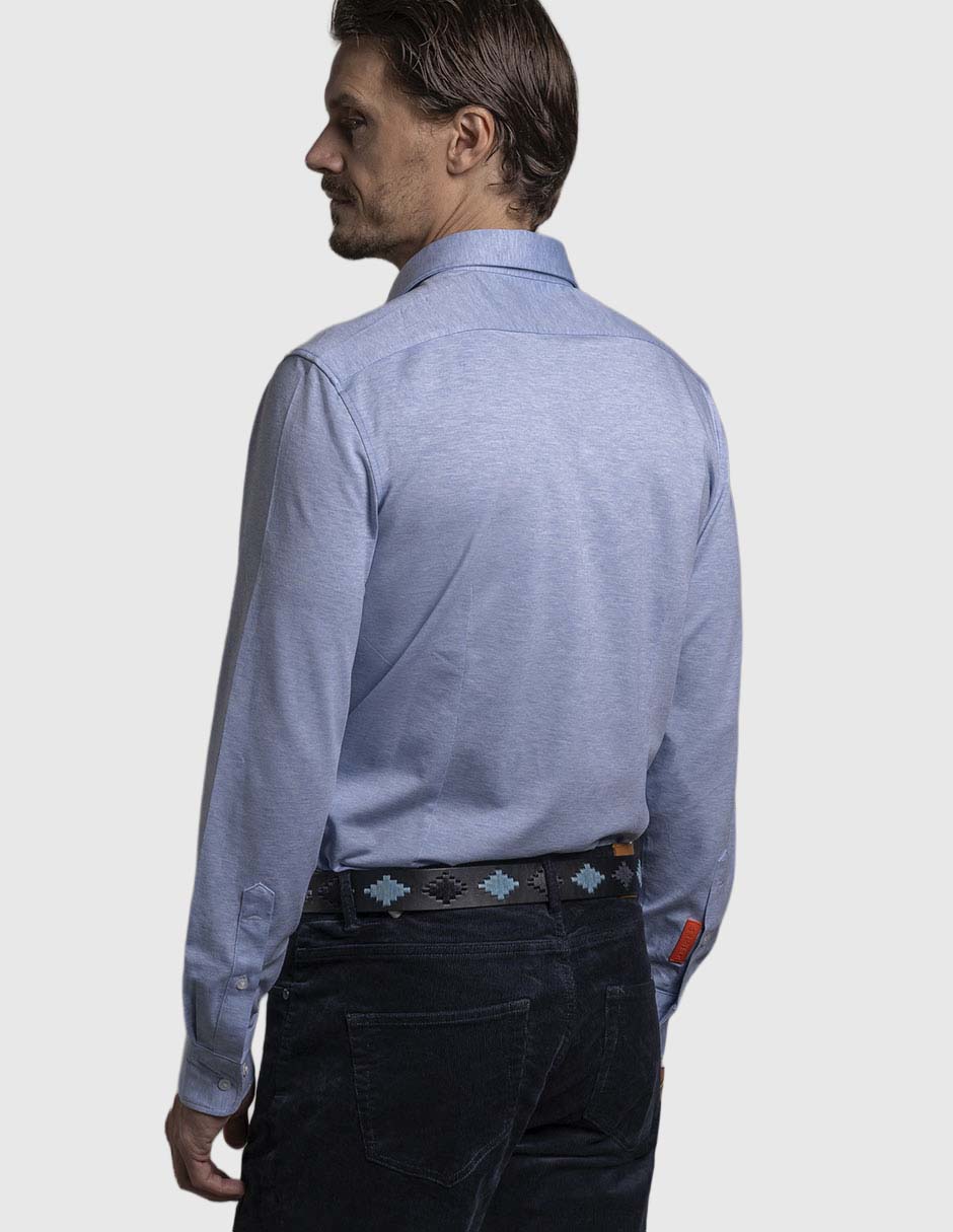 Camisa business casual de algodón manga larga para hombre 3